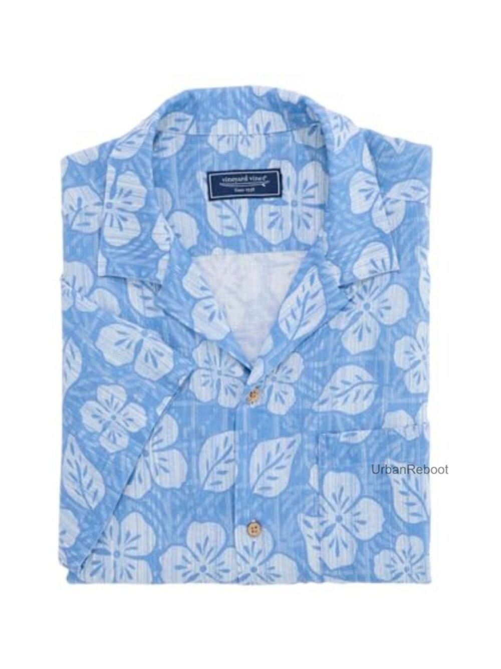 Men's Tropical Floral Cabana Shirt - Linen-Rayon Blend, Short Sleeve, Button